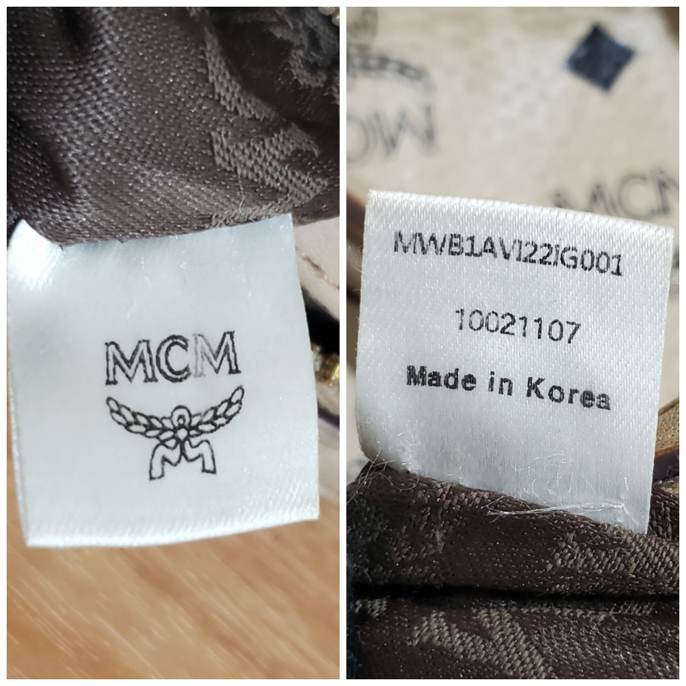 MCMVisetos Boston Satchel Beige Handbag - Picture 3 of 12